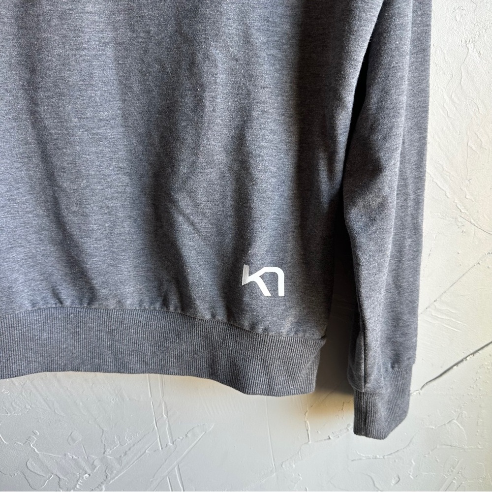 Kari Traa Gray Raglan Sleeve Crew Neck Sweatshirt Pullover Activewear Athleisure - Picture 5 of 13